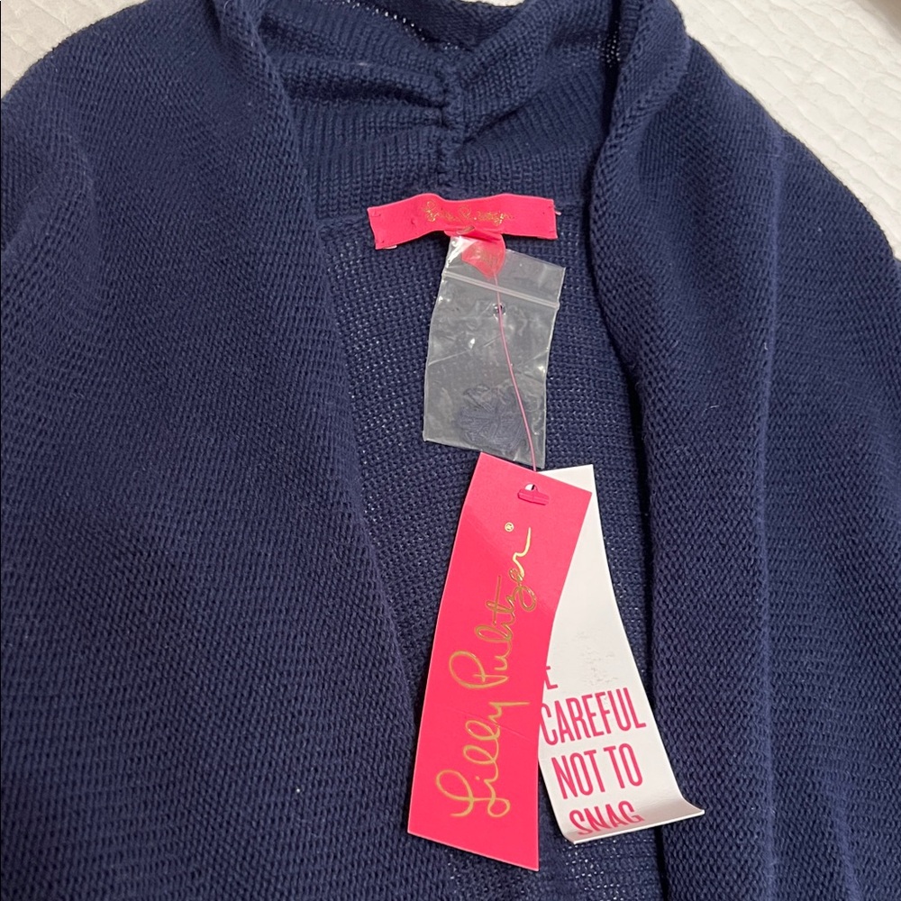 Lilly Pulitzer Deep Blue Women's Cowl Neck Sweater